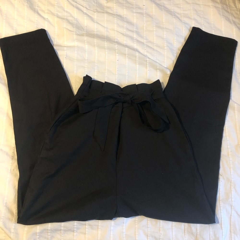Black “paper bag” Style Pants